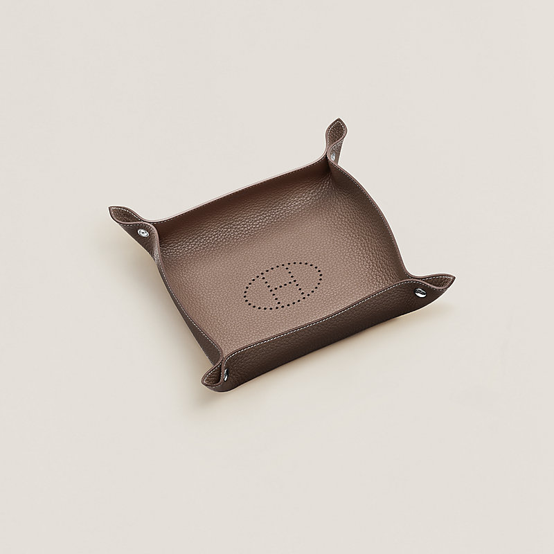 エレガント◆送料込♪【HERMES】Sellier Change Tray Platine Hermes Sellier Change tray porcelain Ashtray blue plate Vide